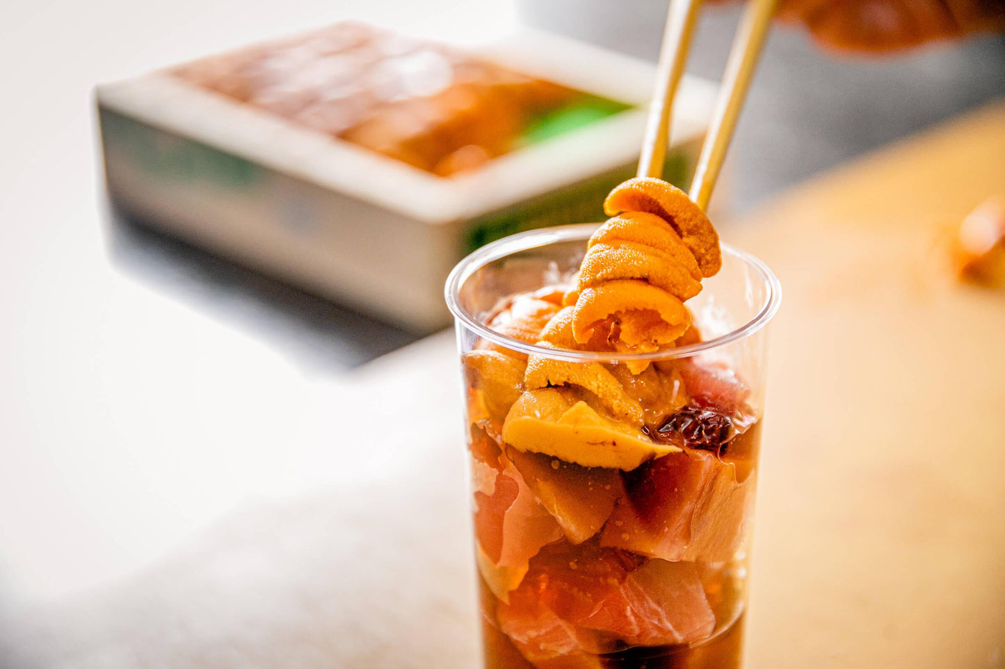 トッピング 生うに - 本まぐろ、生うに。白金海幸