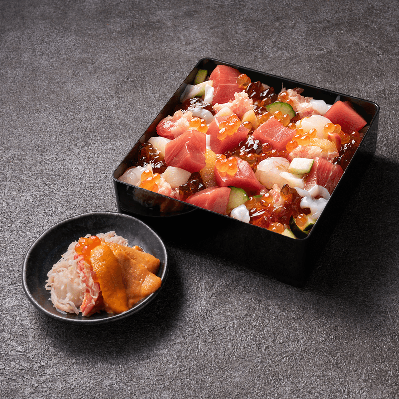 【うに蟹のせ】本まぐろの海幸宝石重 - 本まぐろ、生うに。白金海幸