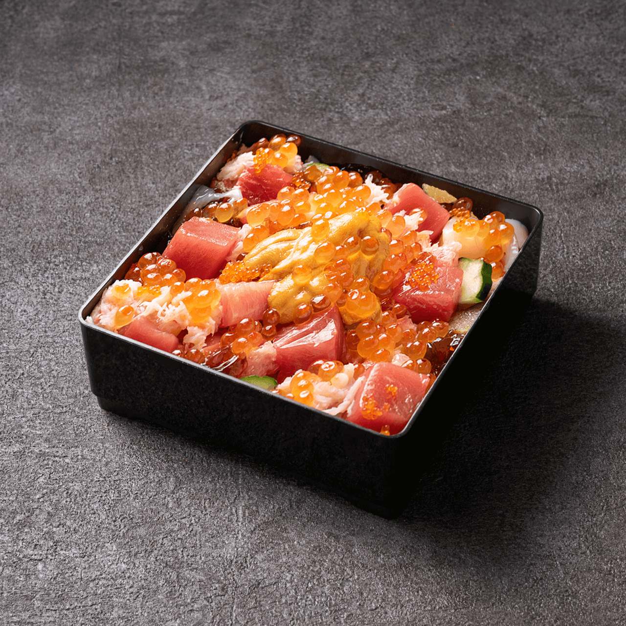 謹製 海幸玉手箱<紅> - 本まぐろ、生うに。白金海幸