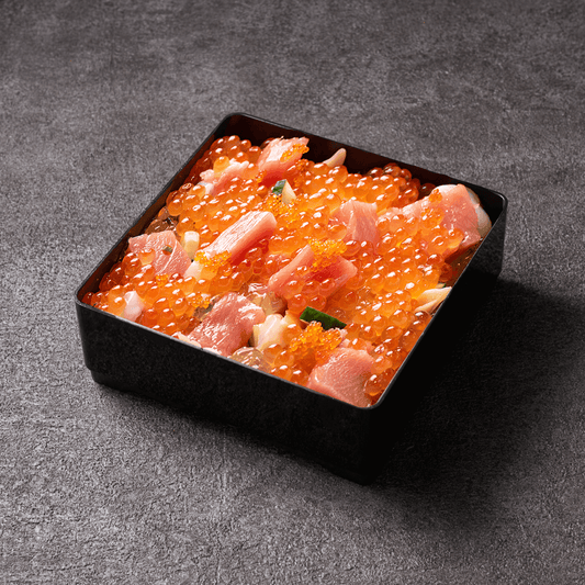 謹製 海幸玉手箱<輝>(いくら80g) - 本まぐろ、生うに。白金海幸